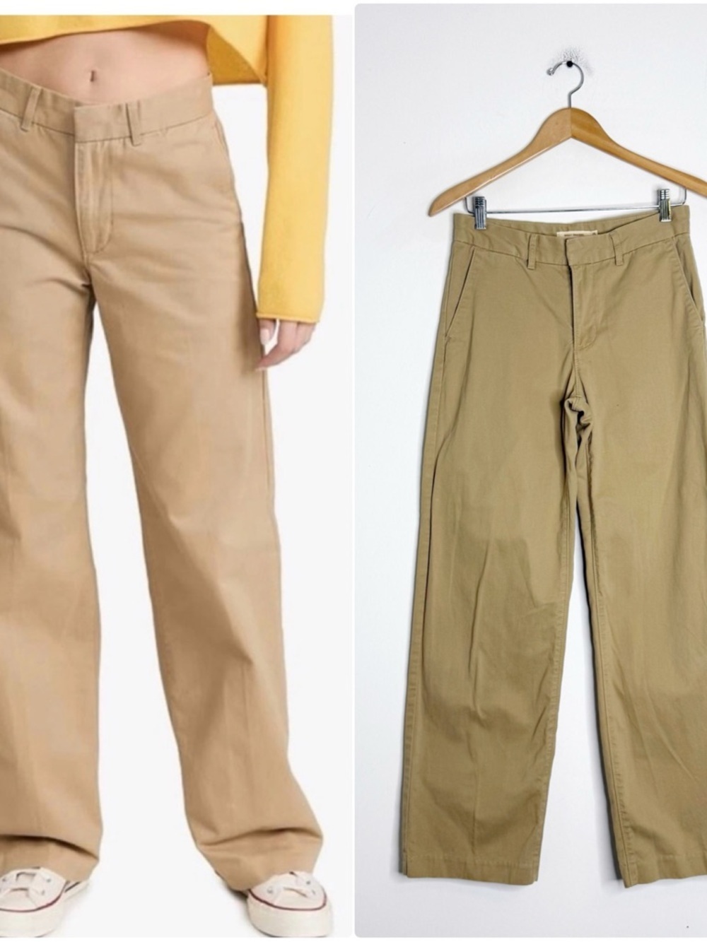 Levi’s Baggy Trousers Tan Size 25 / 0 Wide Leg High Rise Cotton Pants